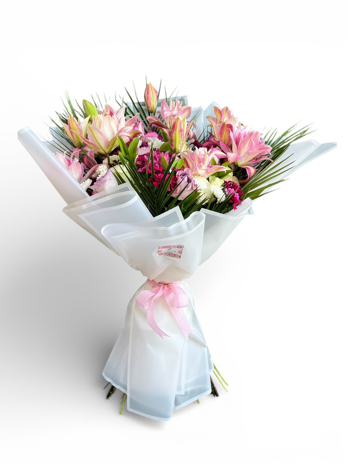 Pembe Lilyum Buketi – Zarif ve Şık Çiçek Aranjmanı
