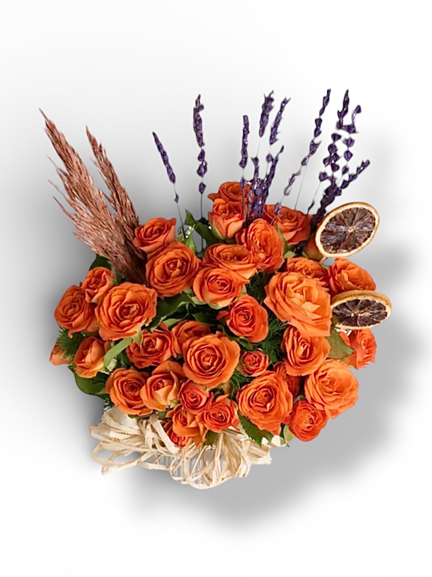 Polimer Vazoda Turuncu Çardak Gülleri